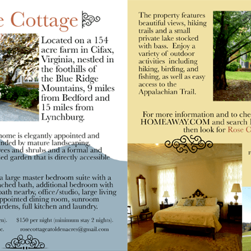 Postcard designed for a local bed & breakfast, in 