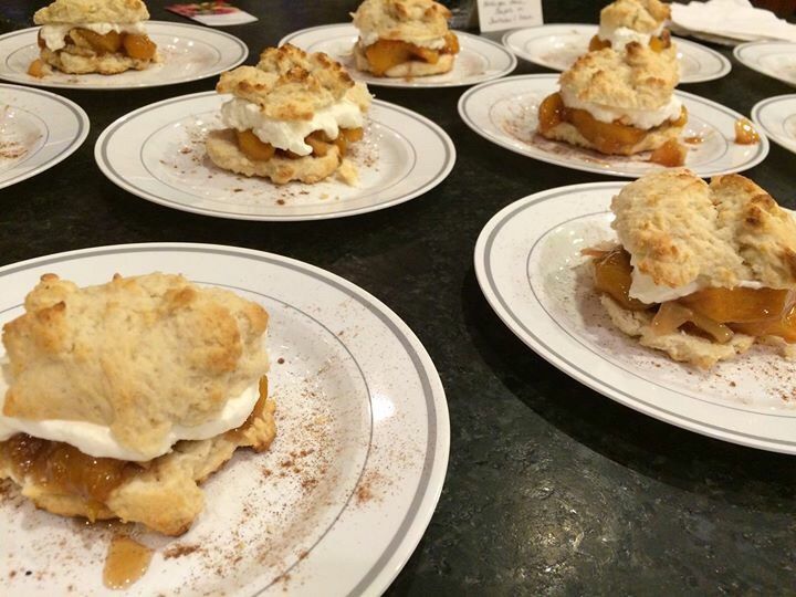 Spiced peach compote shortbreads. 