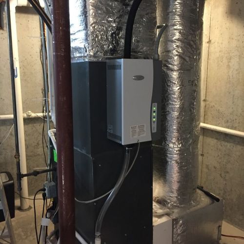 Installed a new humidifier for a customer 