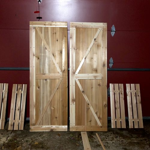 Custom built shed doors and shutters 