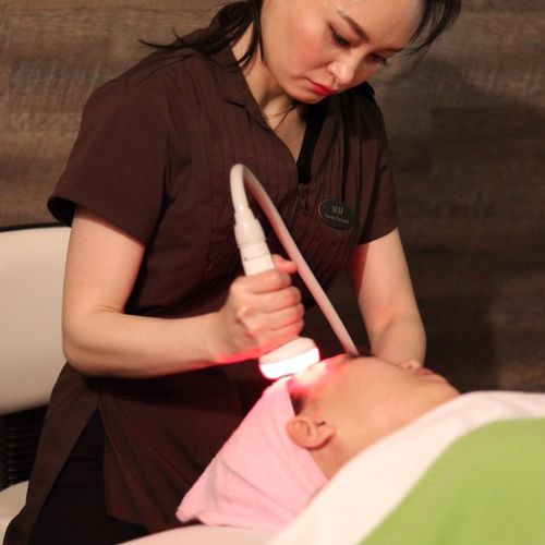 Anti-aging facial treatment with Radio frequency.