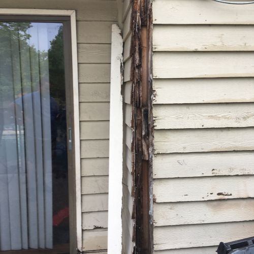Rotted trim (before)