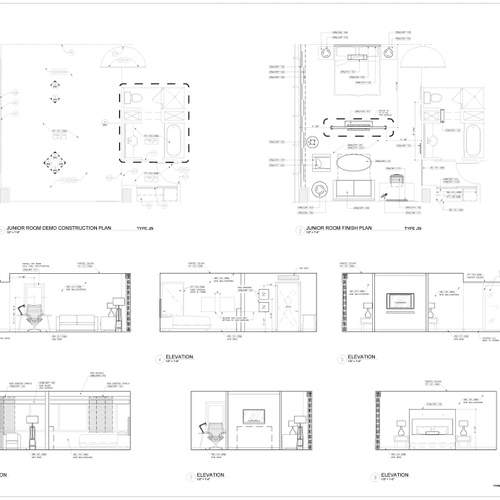 Architectural Drawing - Enlarged Plans & Interior 