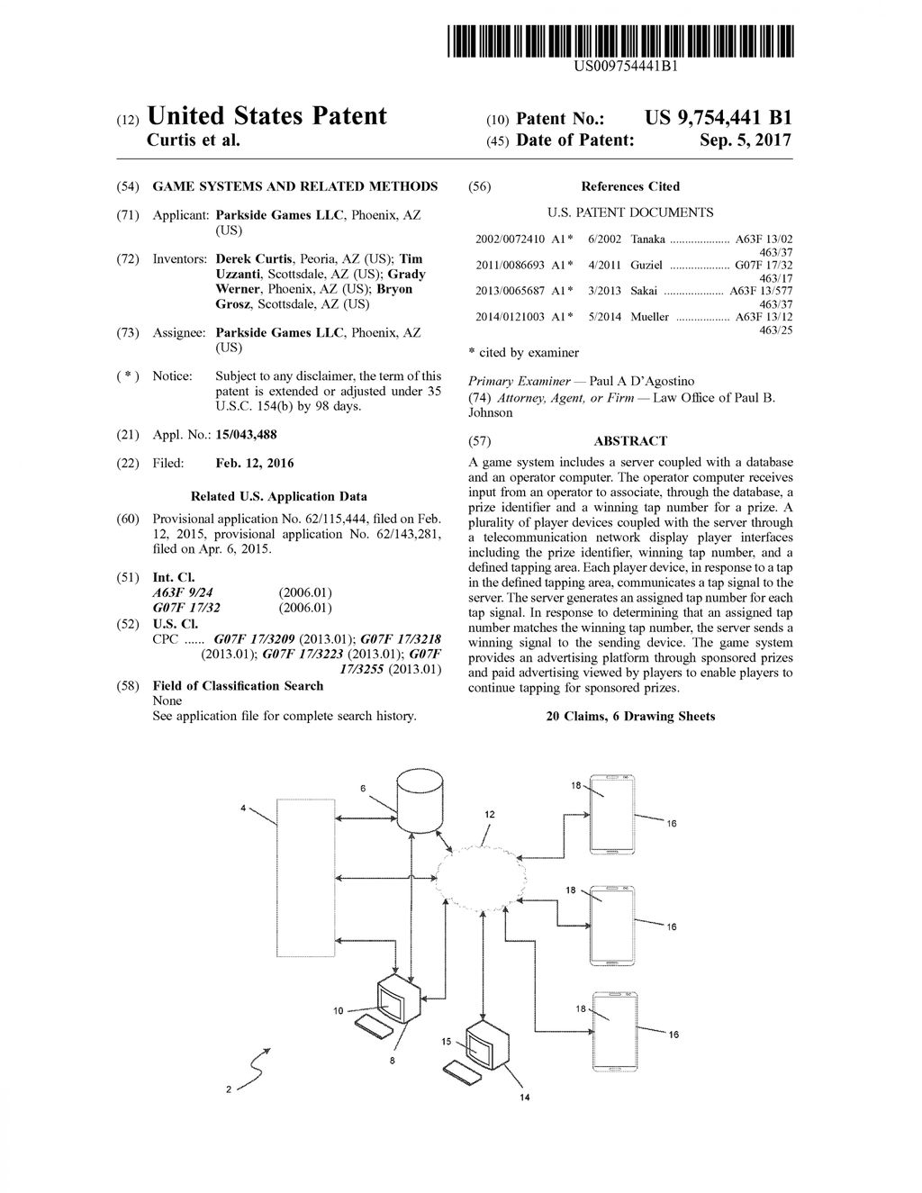 U.S. Patent No. 9,754,441