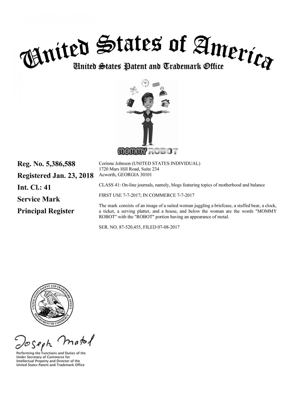 U.S. TM Registration No. 5,386,588