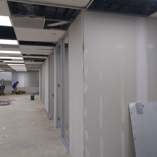 Comercial work sheetrock