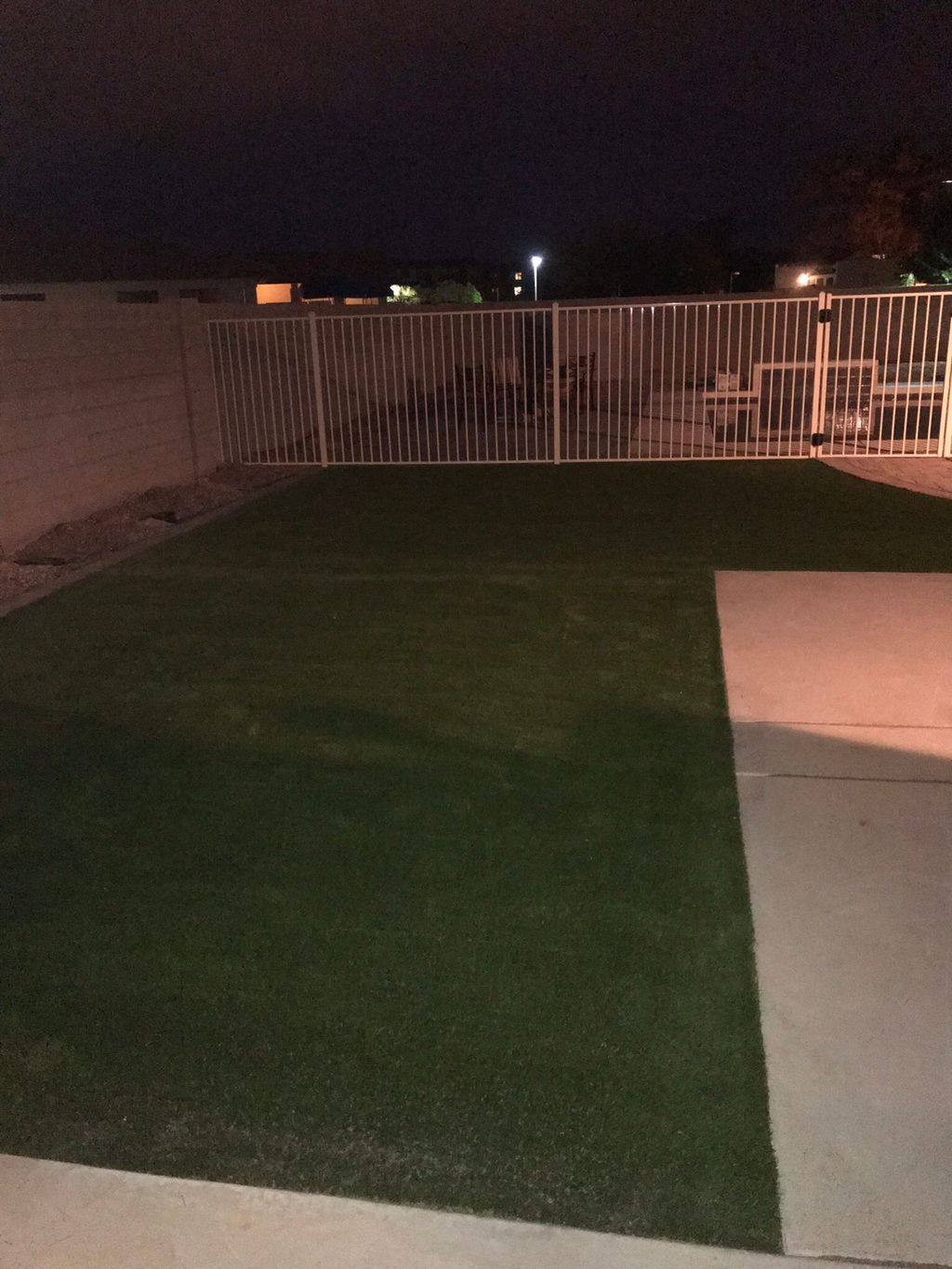 Synthetic grass installation completed 
