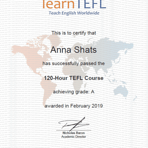 Official TEFL Certificate