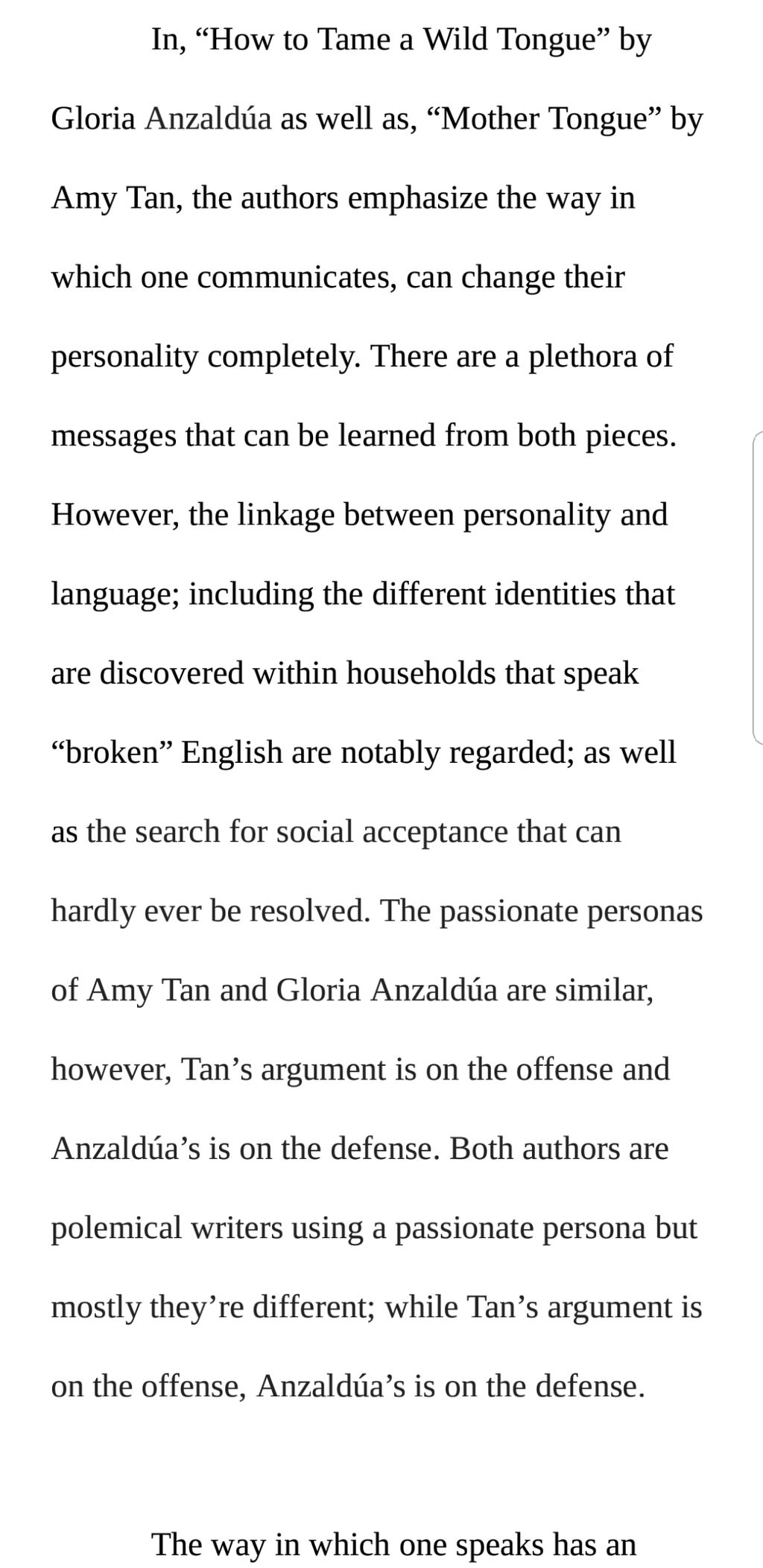 sample essay
