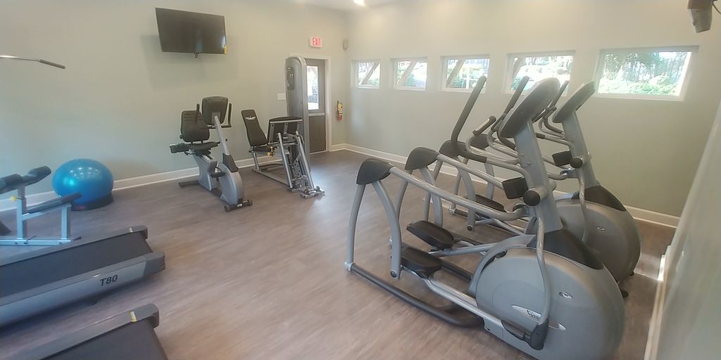 Apartment gym.