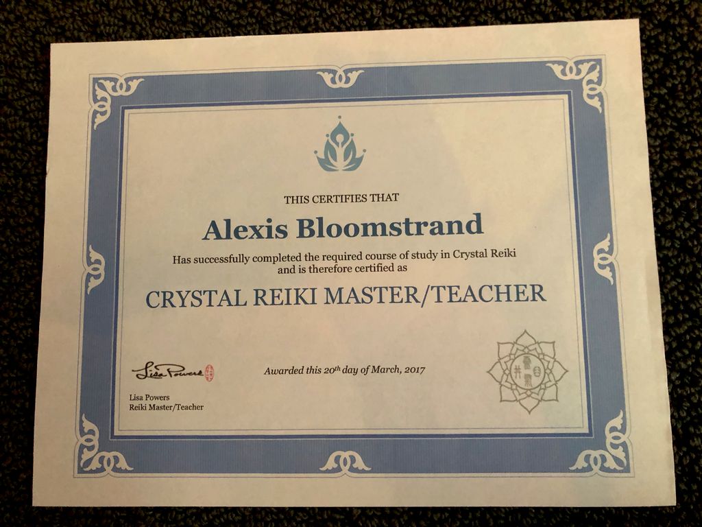 Reiki Crystal Master Teacher certification