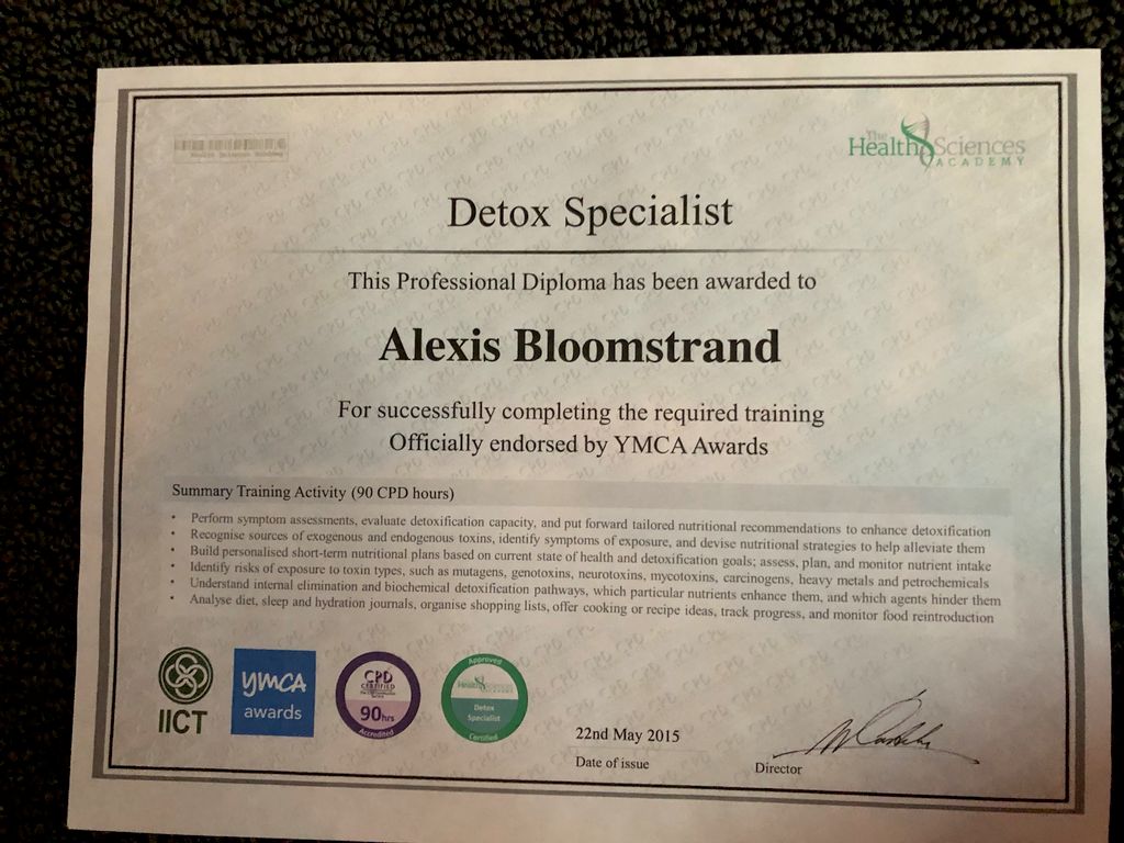 Detox certification 