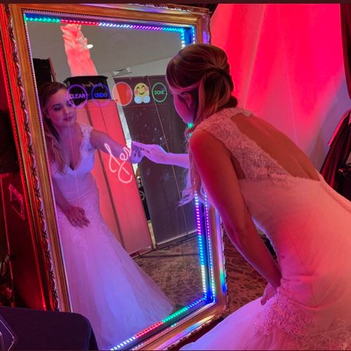 Our booth is completely interactive. The bride is 