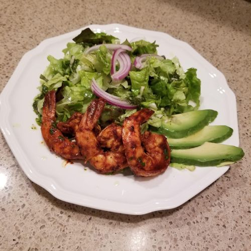 Chili lime cilantro shrimp salad