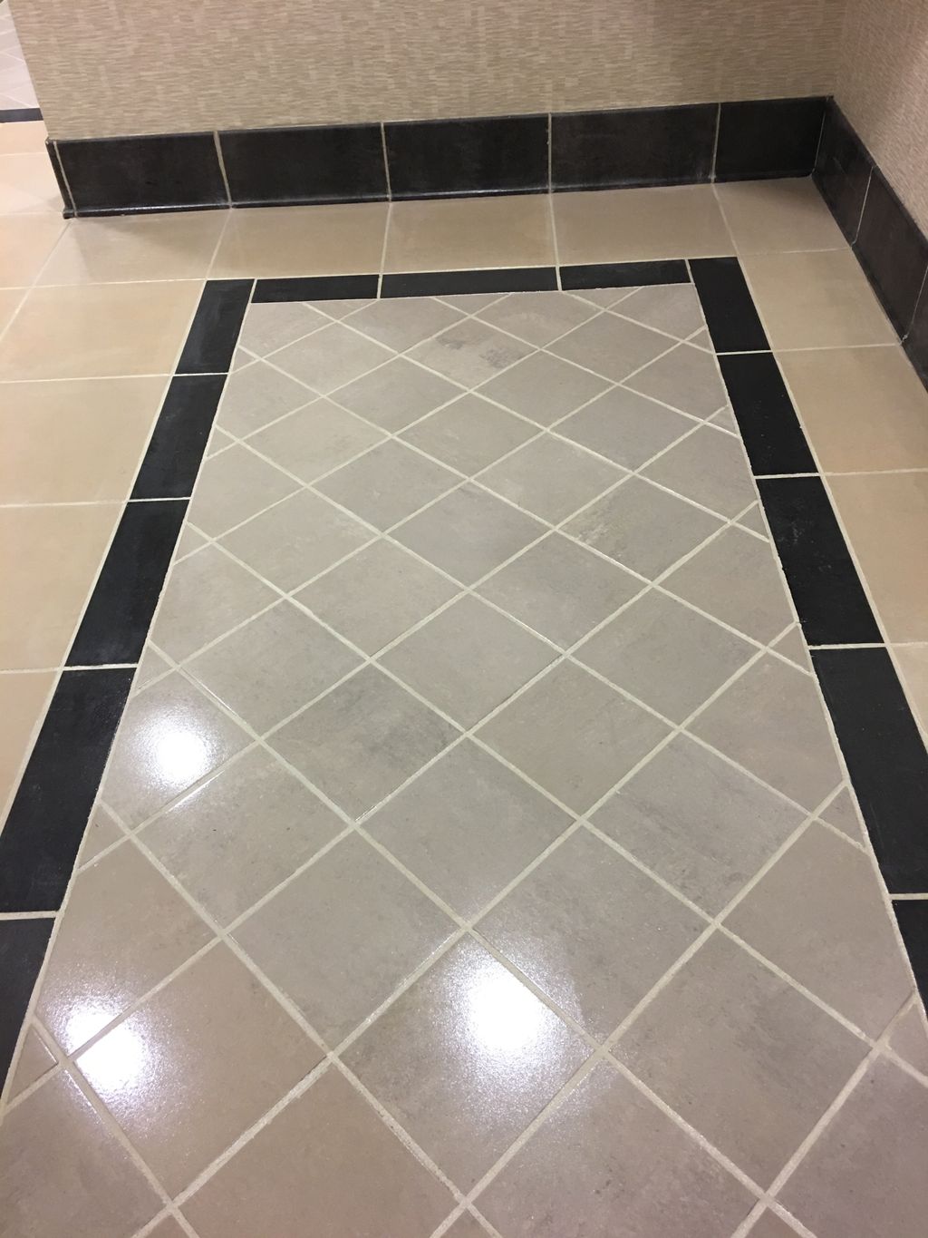 After - Business Office Restroom Cleaned and Color