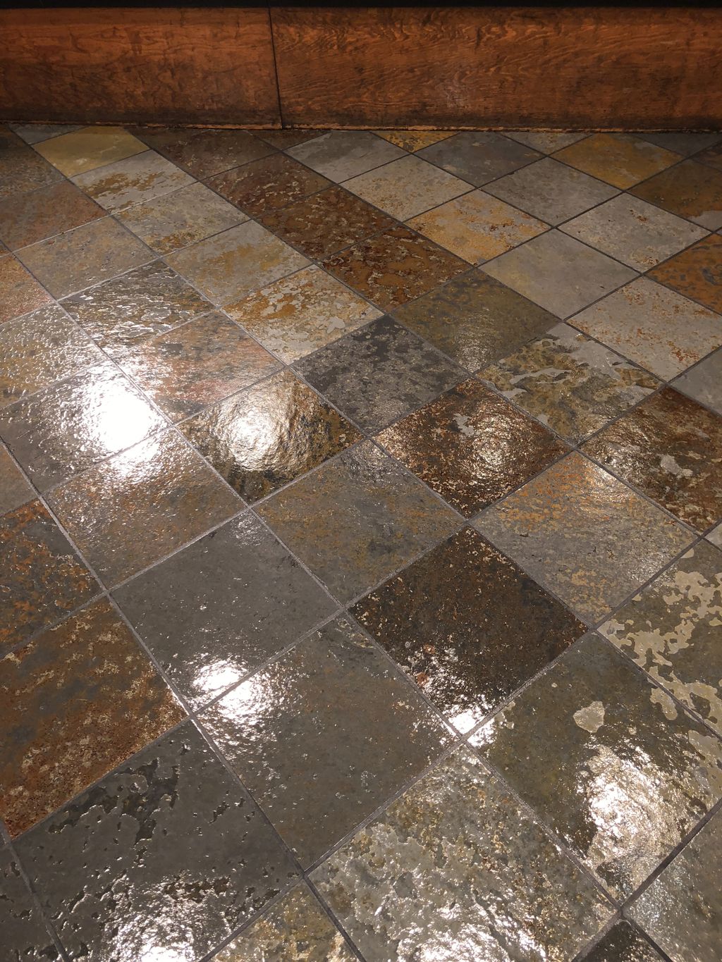 After - Cleaned and Sealed Slate Floor
