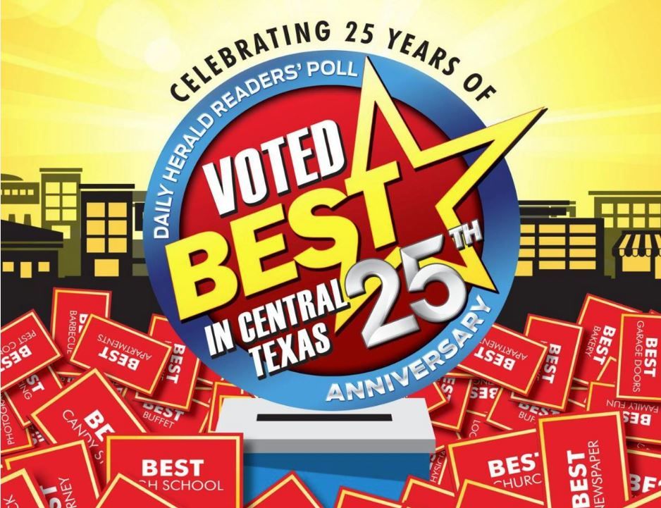  Voted "Best In Central Texas" 2019