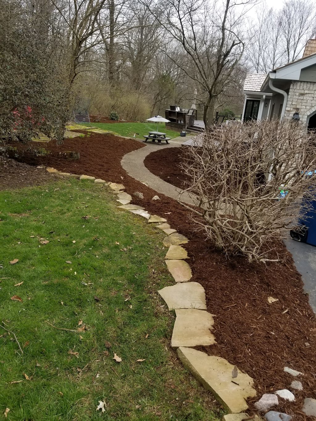 Landscape clean up after picture