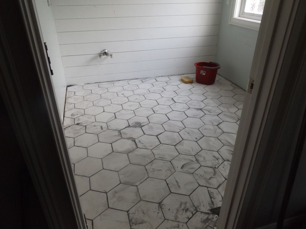 new tile floor  