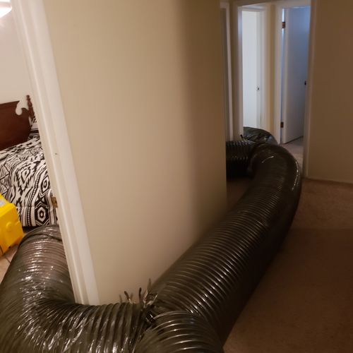 Our duct work goes through the home into individua