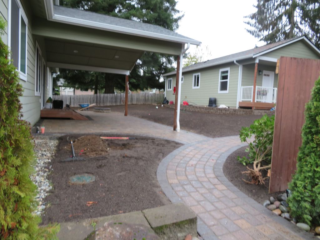 porch & walk way overseeding