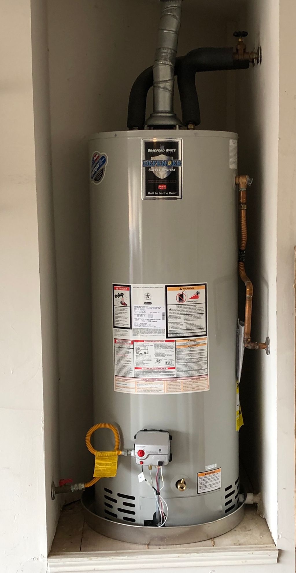 A new gas water heater we had the pleasure of inst