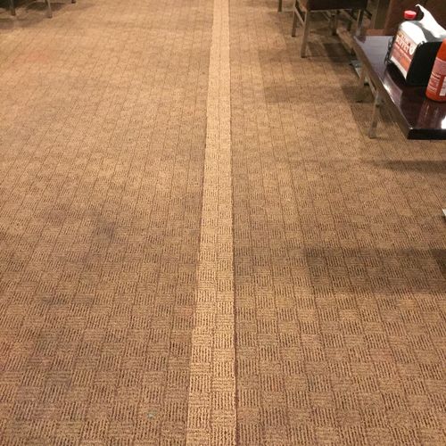 After- commercial carpet repair