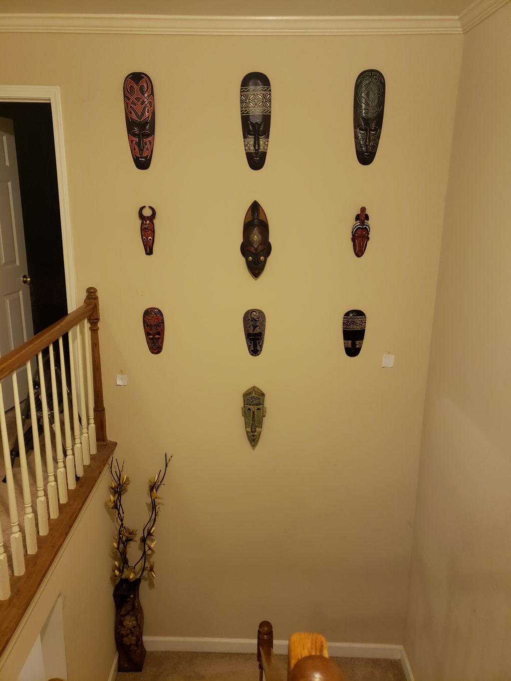 Mask install on staircase