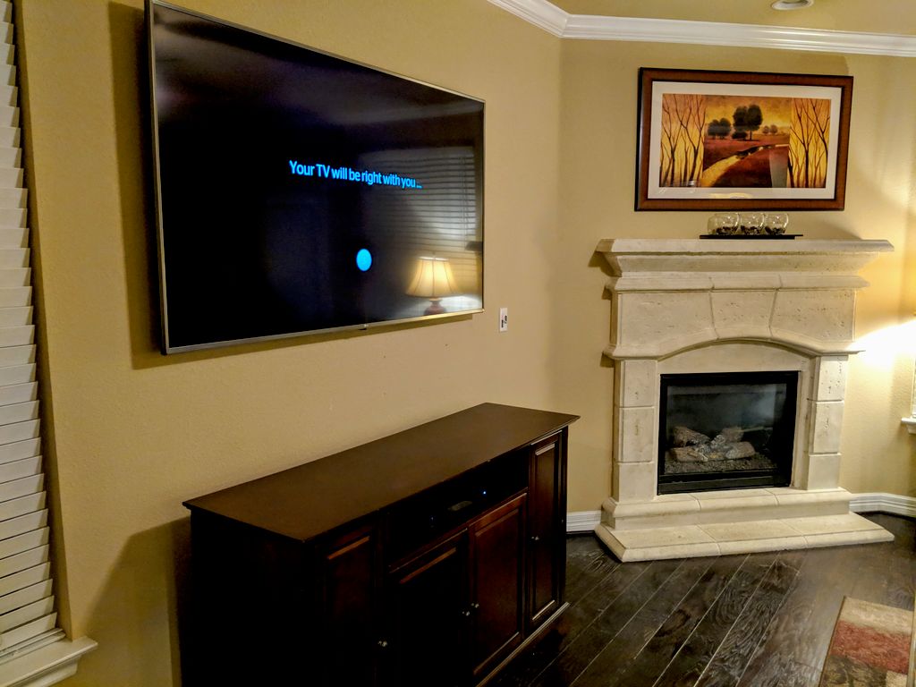 70" Living Room TV Mount install with Cables Conce