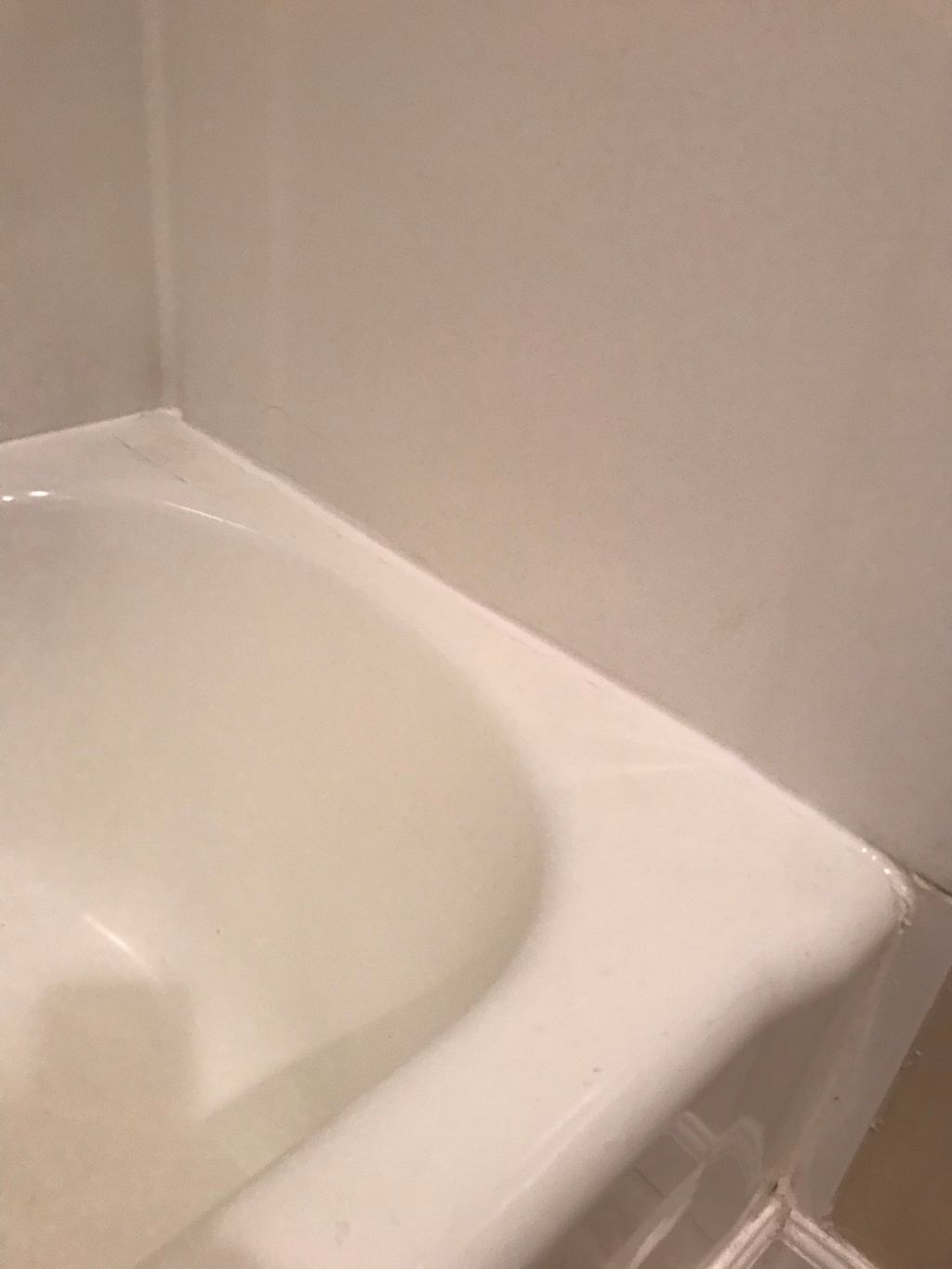 New caulking around tub