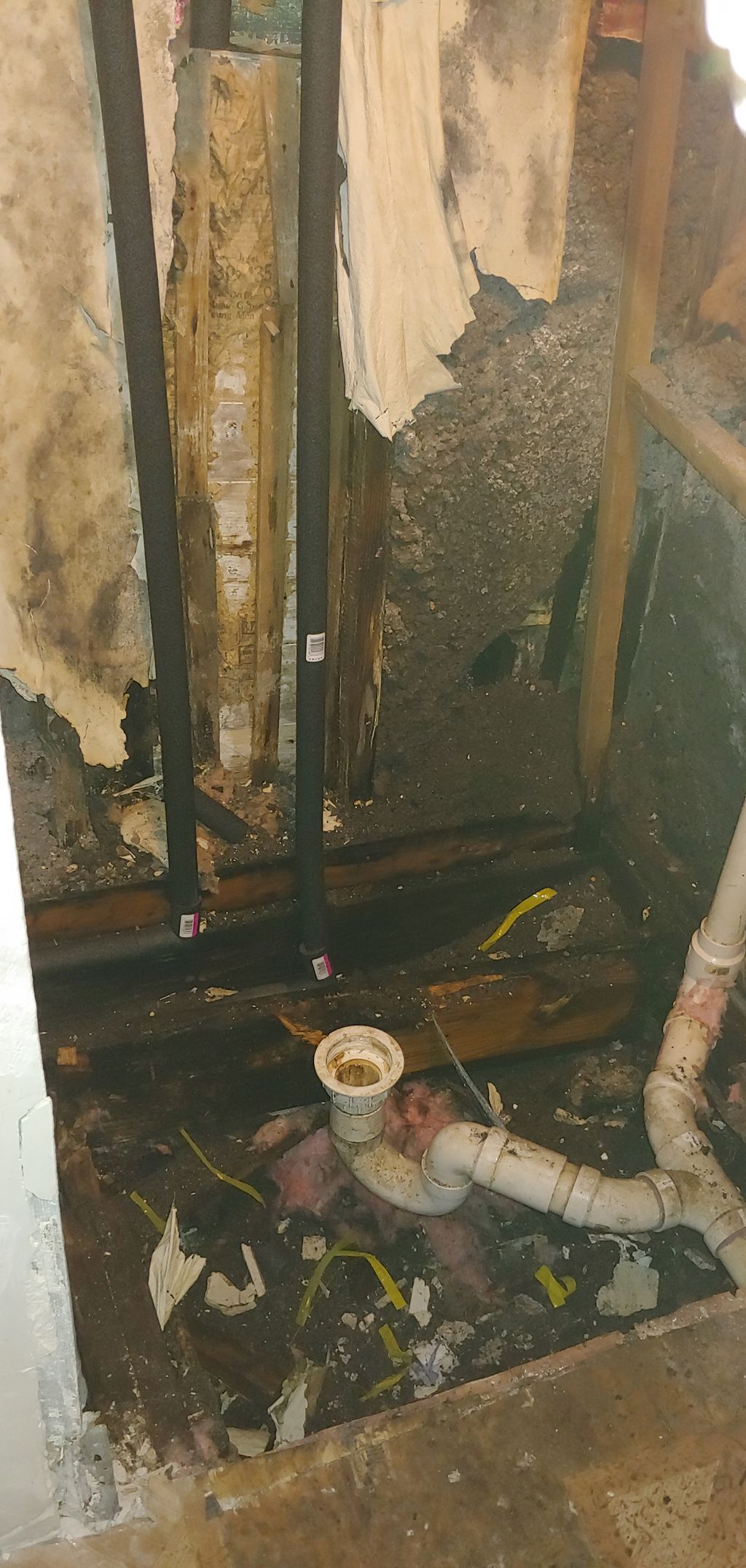 after fixed busted water lines, 5 of them. sealed 