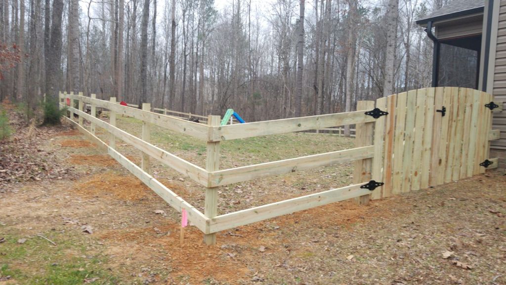 3 Rails Wooden Fence