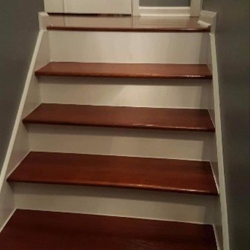 Chris Bolden laid our laminate floors and stairs. 