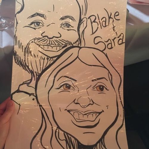 Everyone loved the caricatures at our reception pa