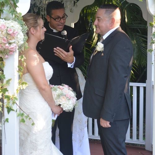 Reverend Pedro Martinez was our wedding officiant.