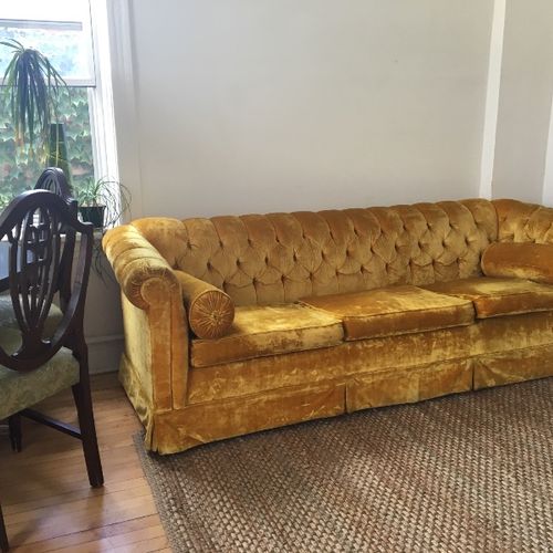 I have a vintage velvet couch that needed a good c
