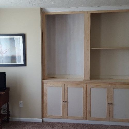 I had a built in cabinet/bookcase built and instal