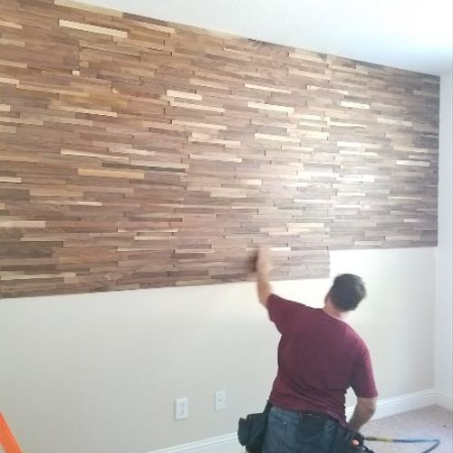 Just added a wood panel accent wall to my guest be
