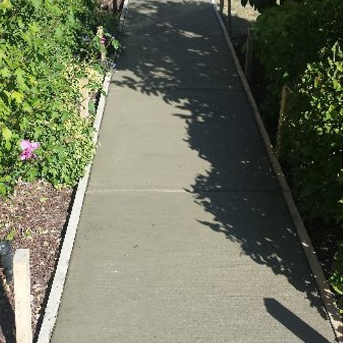 Had a sunken walkway replaced.  They added extra s