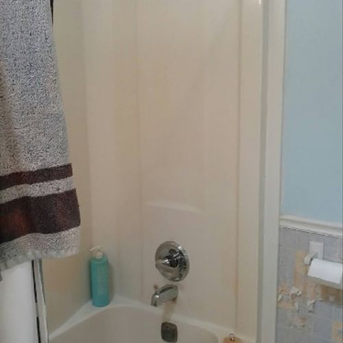 We had new shower fixtures installed in both bathr