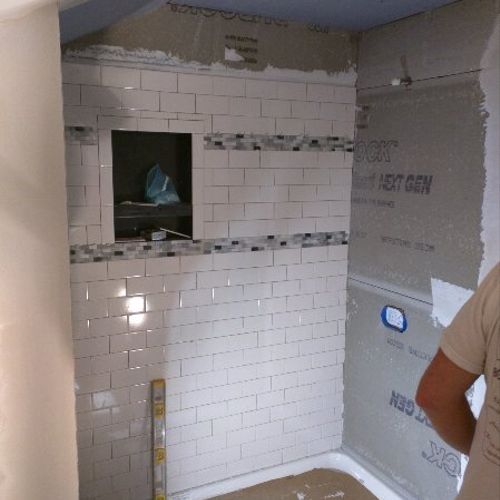 Sean was amazing! He tiled our new bathroom recent