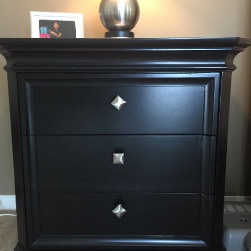 Arnoldo refinished our dresser, nightstands and sm