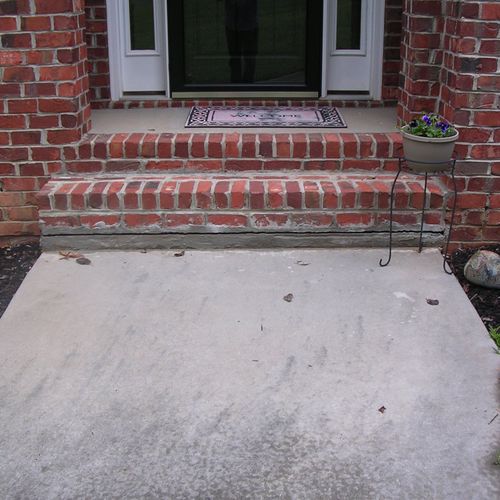 Steps had to removed and replaced due to poor inst