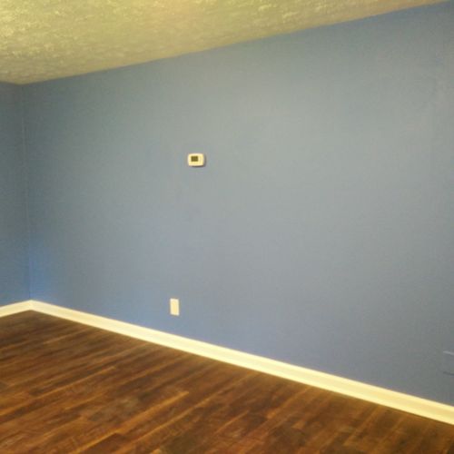 Drywall replacement, trim, ceiling texture, painti