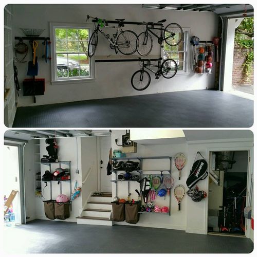 Our garage is finally organized! The cleaning, eve