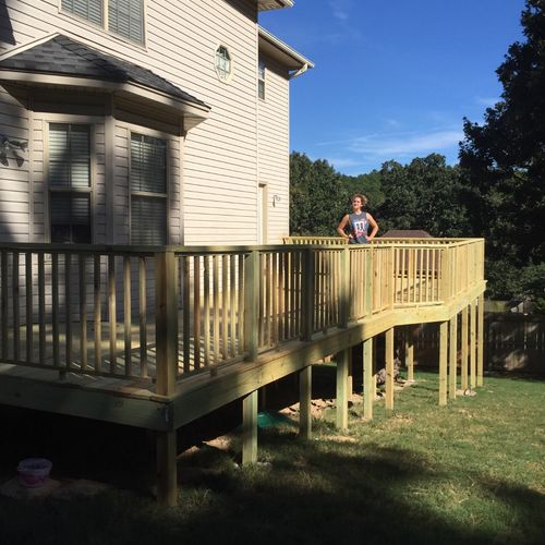 We replaced our old deck.  Westly and his crew did