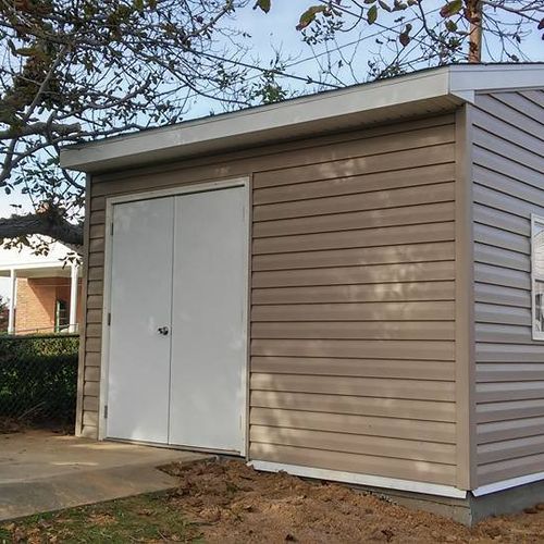 Quality Fence & Deck Co. built a shed/workshop in 