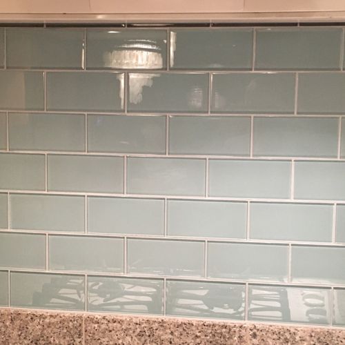George did a great job on our backsplash tile and 