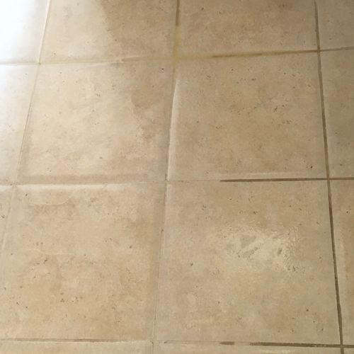 Tile floor cleaning was excellent. Friendly knowle