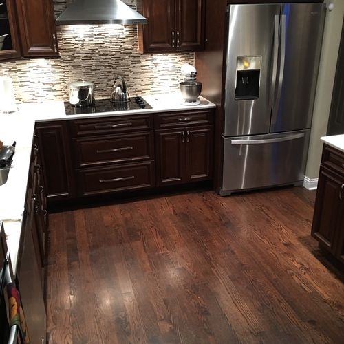 Wesley did a great job on our new kitchen floors! 